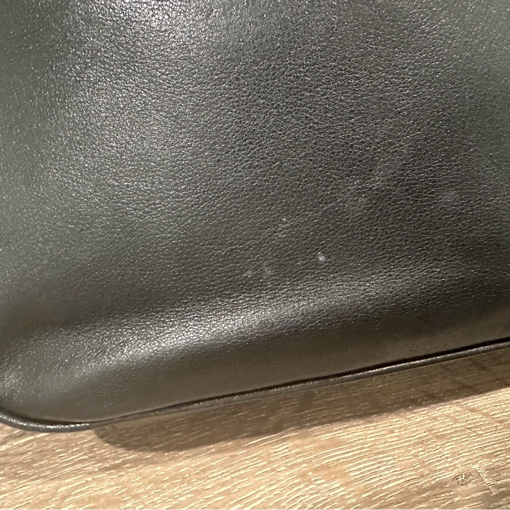 Vintage GUCCI Bamboo Black Leather Satchel Tote - Picture 3 of 14